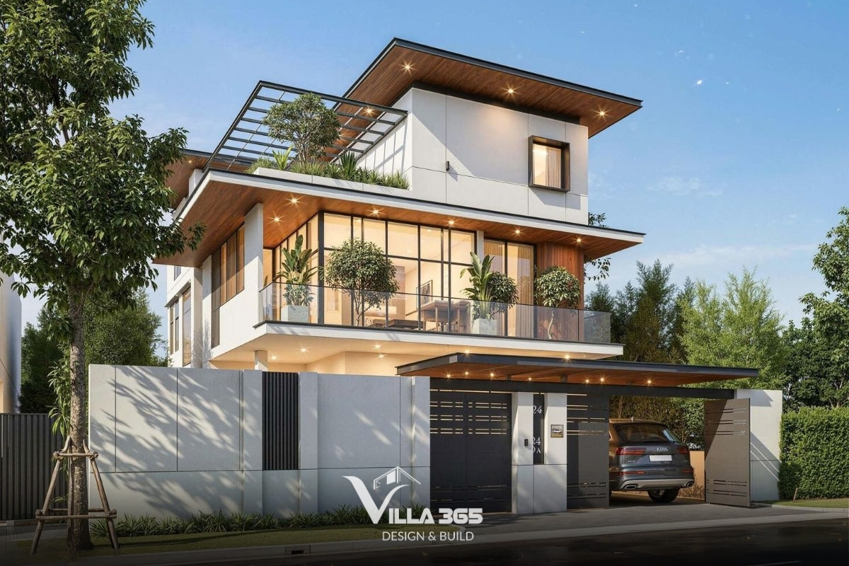 Vật liệu thô mộc như bê tông, gỗ và đá trở thành phương tiện truyền tải cảm xúc không gian một cách chân thực