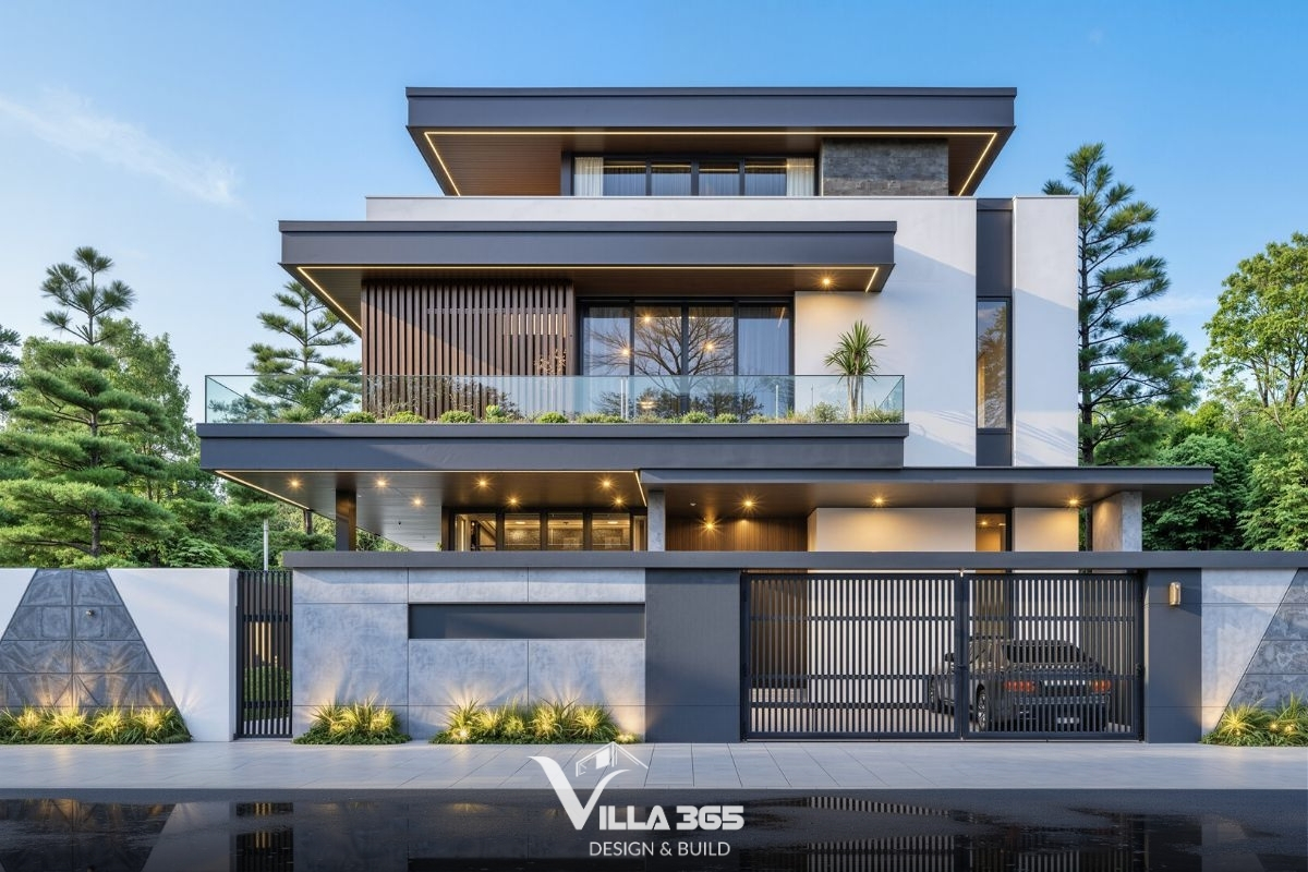 Không gian biệt thự rộng giúp dễ dàng tối ưu hướng nhà phong thủy và cảnh quan 