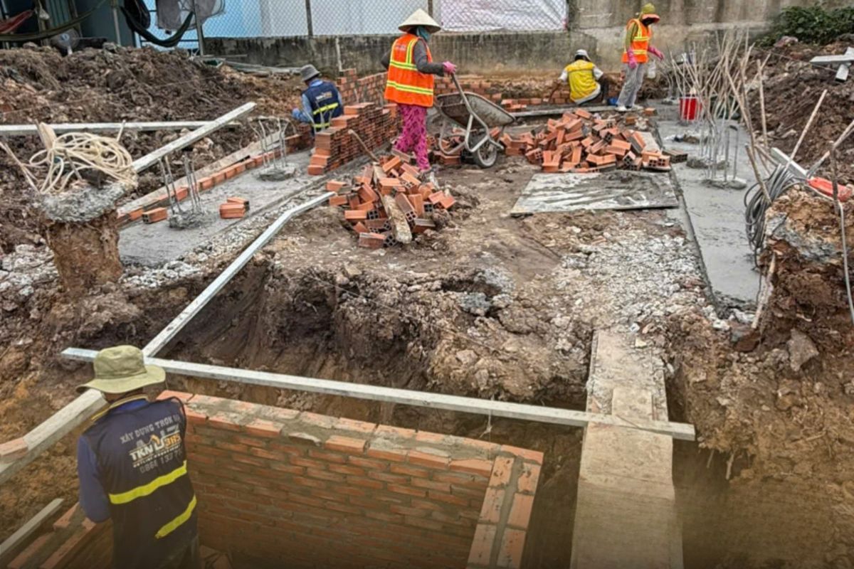 Thi công phần thô là giai đoạn quyết định độ bền vững trong toàn bộ thi công biệt thự