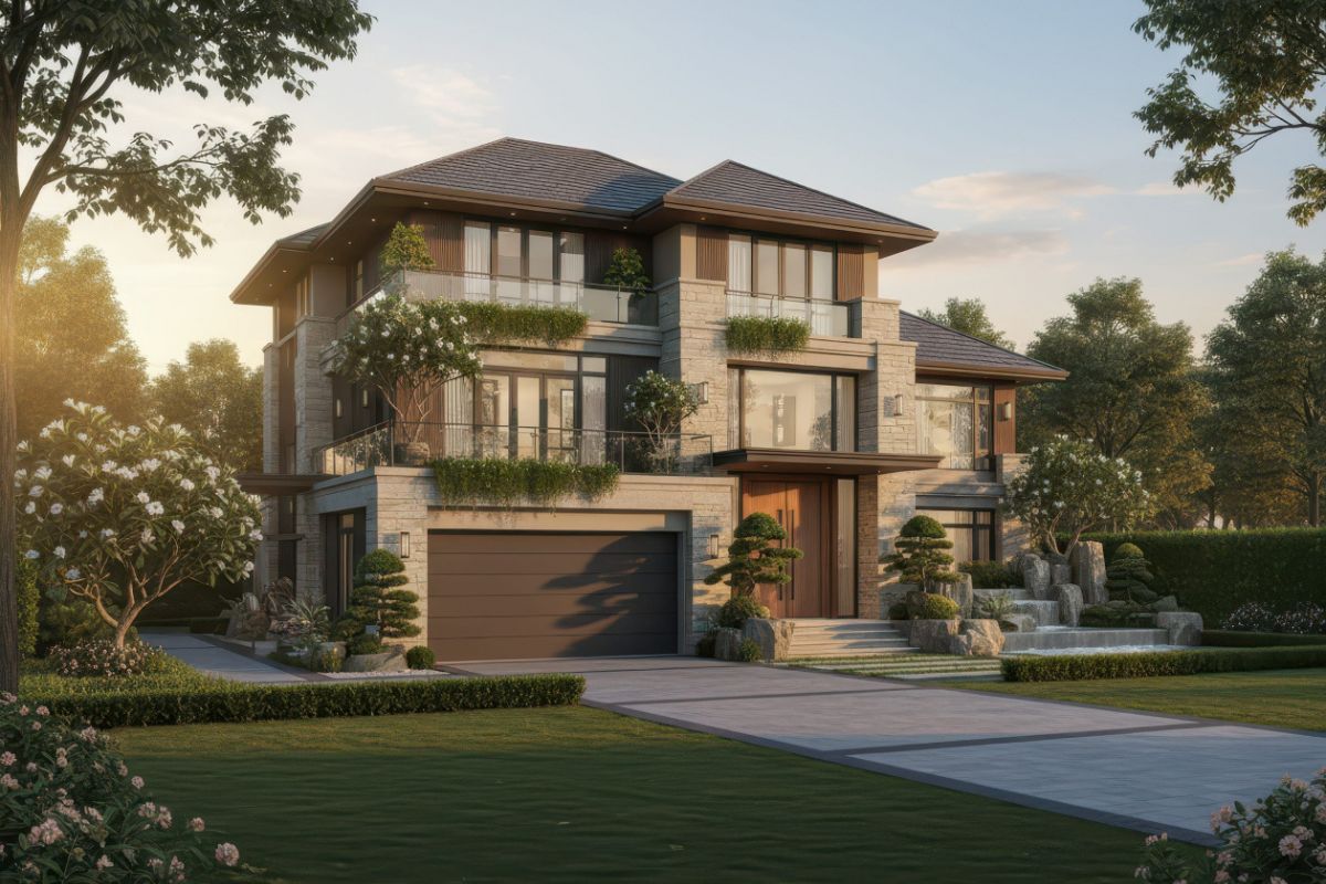 Biệt thự Nhật hiện đại 3 tầng giúp tối đa hóa diện tích trên các khu đất đô thị hạn chế (Ảnh: Sưu tầm)