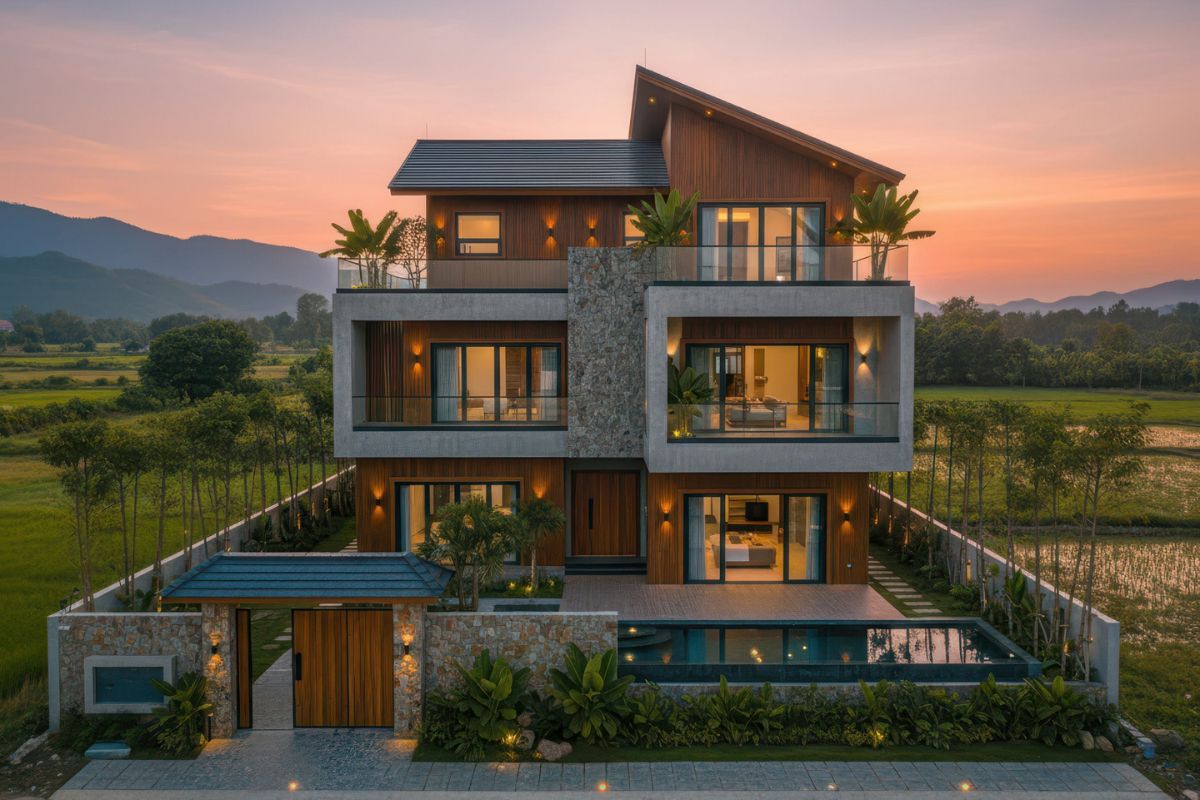 Không gian nhiều tầng vẫn giữ được sự tối giản đặc trưng của nhà phong cách Nhật (Ảnh: Sưu tầm)