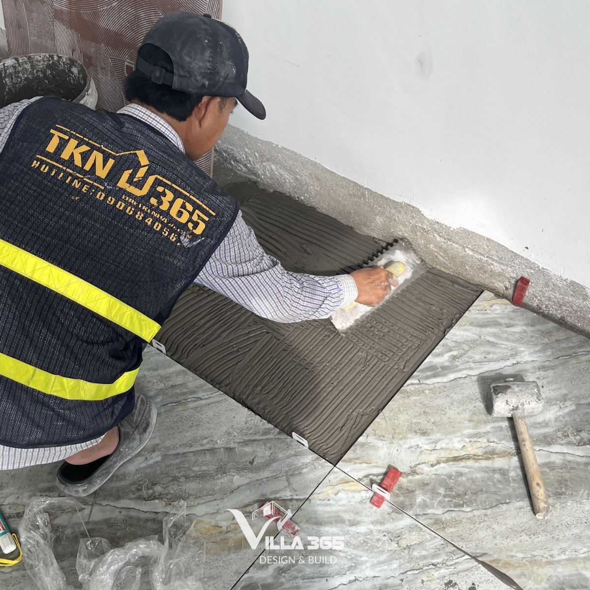 Quá trình thi công biệt thự Quận 12 bám sát phương án thiết kế ban đầu, đảm bảo chất lượng công trình