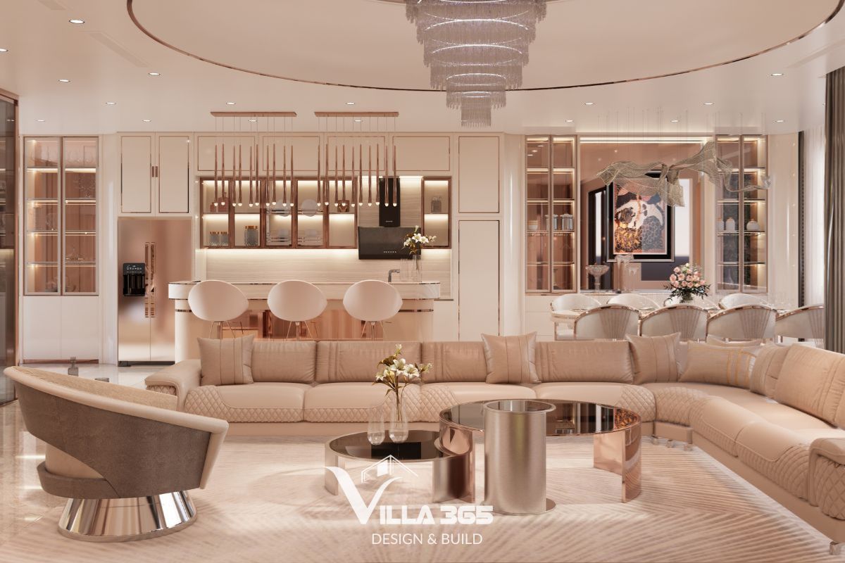 Vật liệu hoàn thiện cao cấp ảnh hưởng trực tiếp đến chi phí xây biệt thự