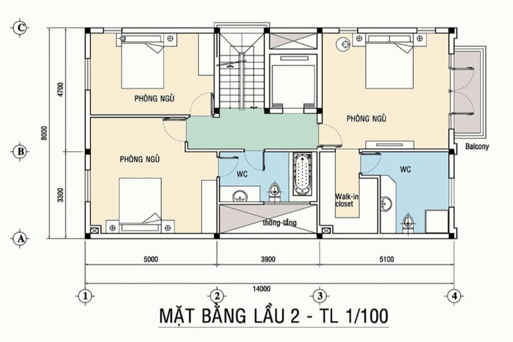 Phòng ngủ master, phòng thờ trang nghiêm và ban công riêng tư là những yếu tố tạo nên không gian nghỉ ngơi xứng tầm và phù hợp với văn hóa Việt Nam