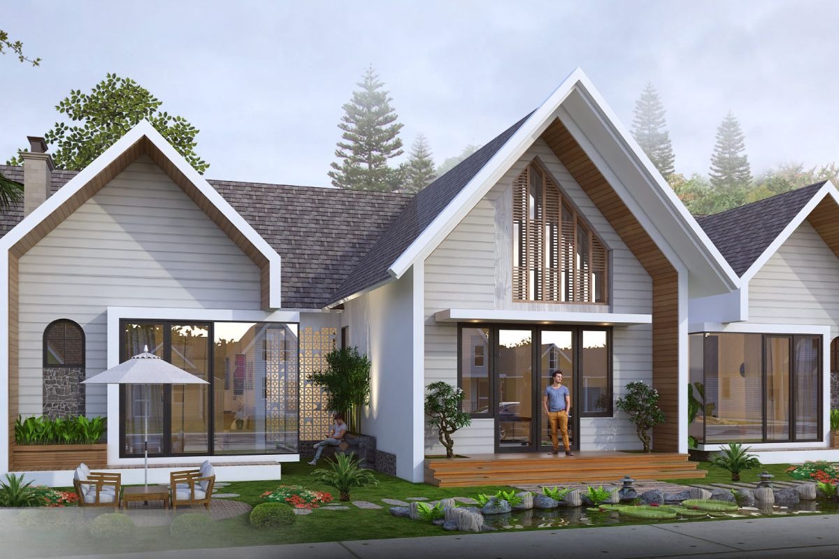 99+ Mẫu mặt bằng biệt thự 200m2 đẹp & bảng dự toán chi phí chi tiết 2026 8 Biệt thự 1 tầng 200m² với không gian sinh hoạt được bố trí khoa học, thuận tiện cho gia đình. ( Ảnh: Sưu tầm (