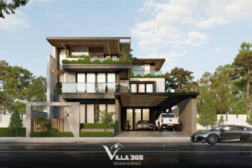 Bài viết Biệt thự 3 tầng chữ L