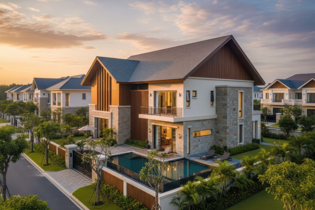 Không gian mở giúp biệt thự nghỉ dưỡng kết nối hài hòa với thiên nhiên (Ảnh: Sưu tầm)