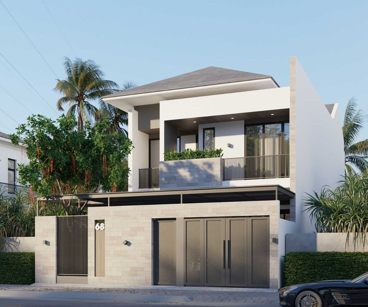 Khám phá ngay mẫu biệt thự 2 tầng 10x20m – giải pháp không gian sống lý tưởng cân bằng thẩm mỹ, công năng và chi phí cho gia đình hiện đại (Ảnh: Sưu tầm)