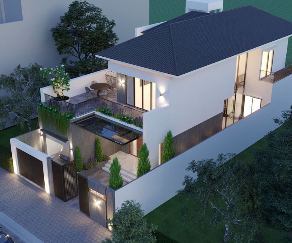 Giải pháp thông minh cho nhà ống 10x20m 2 tầng – tối ưu không gian, tăng thông thoáng (Ảnh: Sưu tầm)