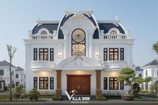 thiết kế biệt thự 2 tầng 4 phòng ngủ