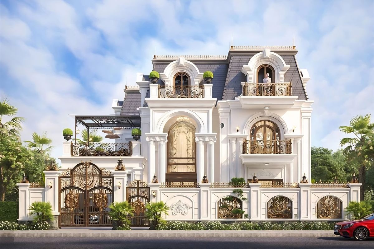 Xu hướng thiết kế tinh giản giúp thiết kế biệt thự mái Mansard 2 tầng (587m2 - Q3 - CĐT: Chị Lý) tối ưu chi phí mà vẫn đảm bảo thẩm mỹ (Ảnh: Sưu tầm)