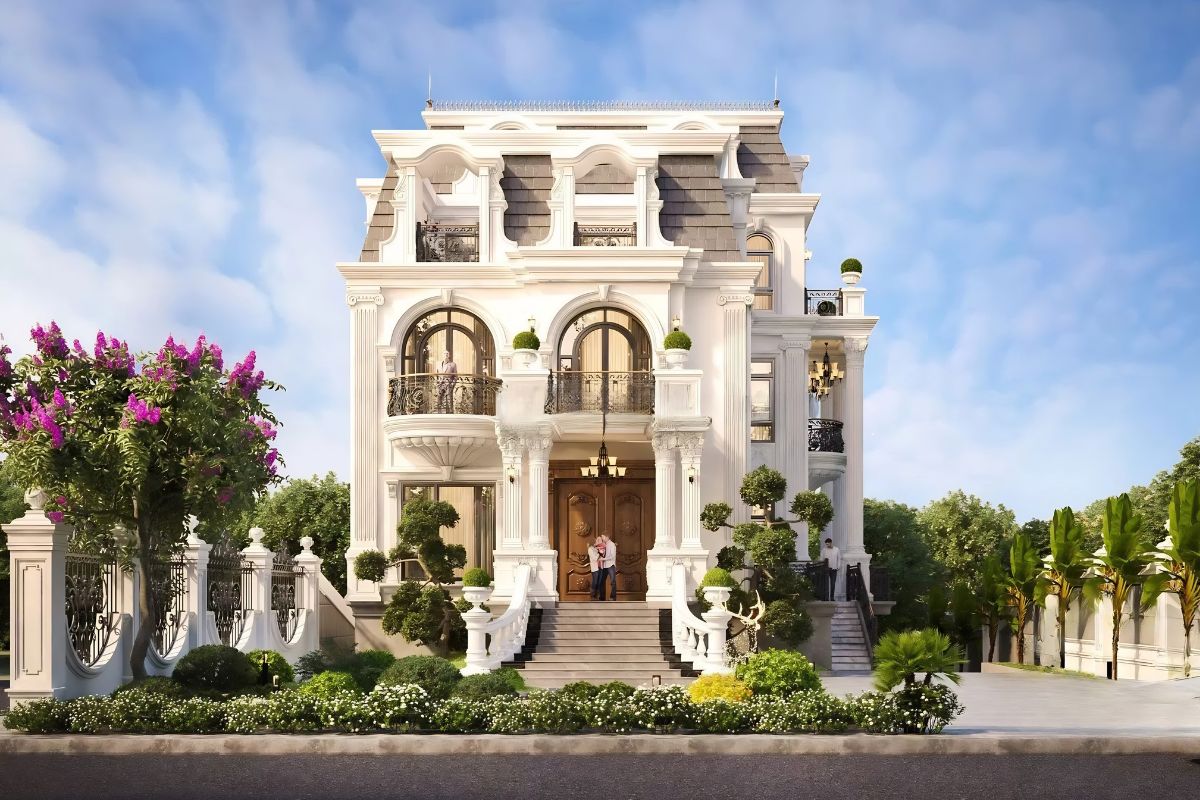 Nắm vững checklist thi công để biệt thự 2 tầng mái Mansard đạt độ bền, thẩm mỹ và hiệu quả sử dụng lâu dài (Ảnh: Sưu tầm)