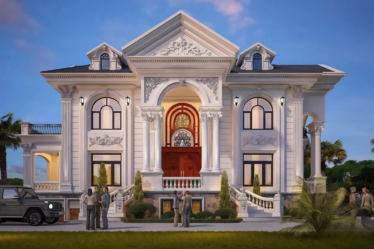 Mẫu biệt thự mái Thái 3 tầng phong cách châu Âu tạo dấu ấn sang trọng chuẩn mực (Ảnh: Sưu tầm)