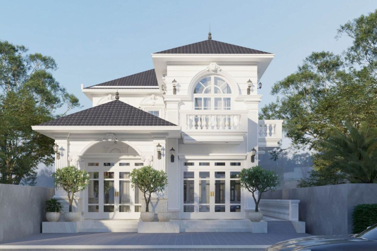Biệt thự 300m2 tân cổ điển nổi bật với vẻ đẹp sang trọng và tỷ lệ kiến trúc cân đối (Ảnh: Sưu tầm)