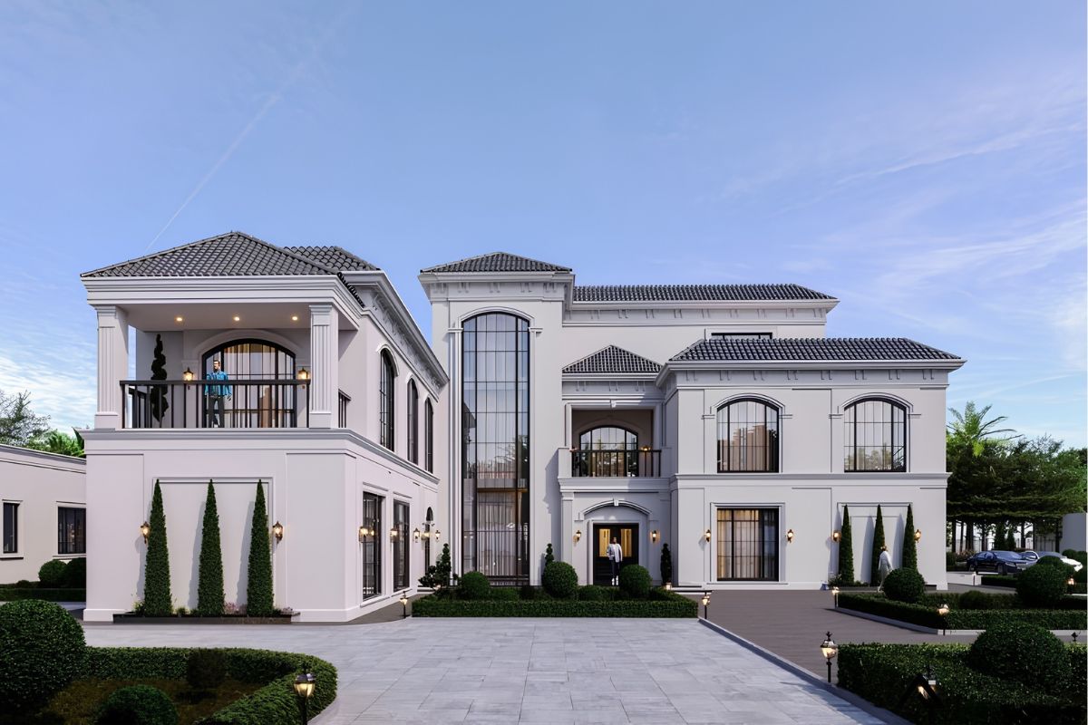 Thiết kế biệt thự 500m2 mái Nhật mang đến không gian sống tối giản, sang trọng (Ảnh: Sưu tầm)