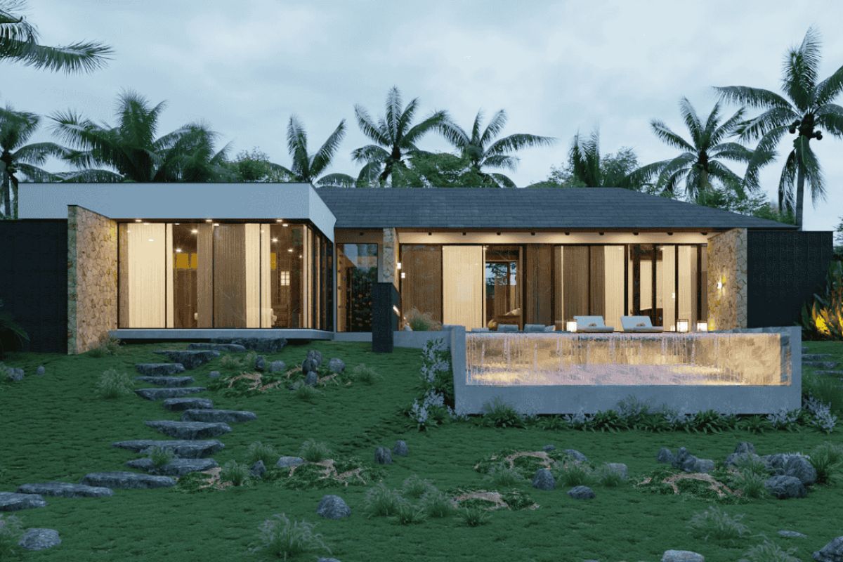 Mẫu biệt thự chữ L đẹp 1 tầng luôn được yêu thích nhờ công năng khoa học và chi phí hợp lý 