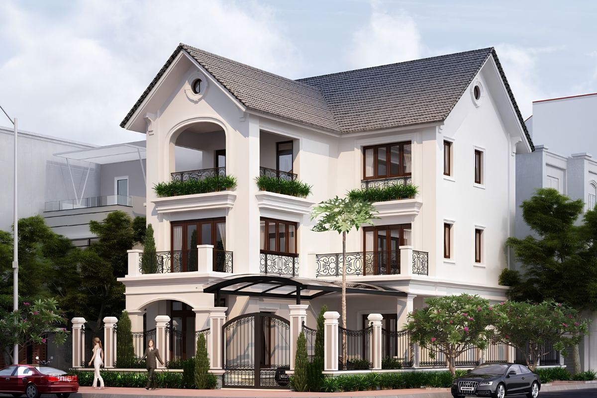 Biệt thự chữ L mái Thái nổi bật với vẻ đẹp cao ráo, sang trọng và phù hợp khí hậu Việt Nam  (Ảnh: Sưu tầm)
