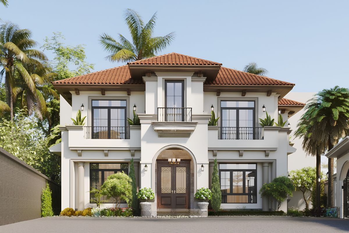 Villa Địa Trung Hải 1-2 tầng được yêu thích nhờ khả năng kết nối thiên nhiên và tối ưu thông thoáng (Ảnh: Sưu tầm)