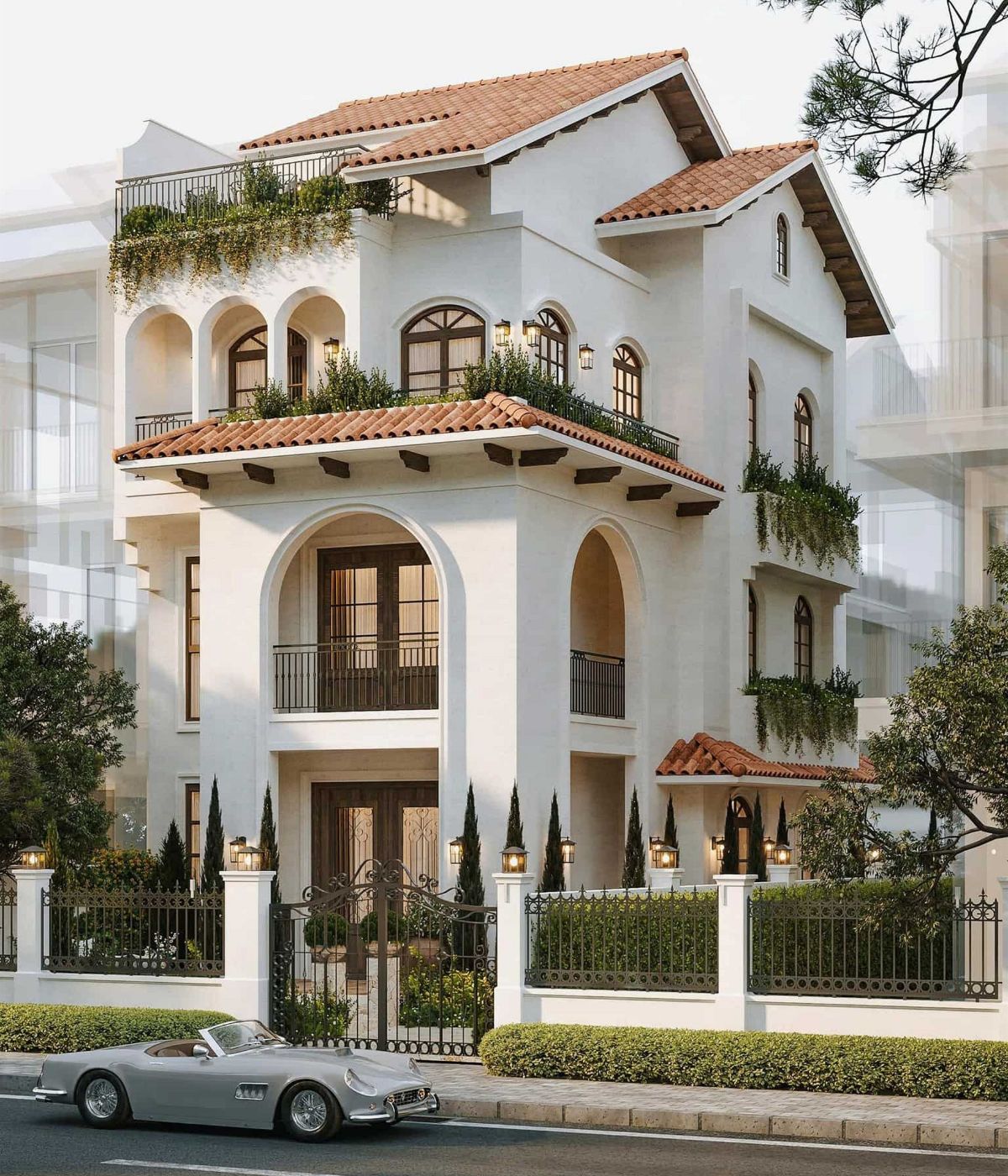 Công nghệ thông minh giúp biệt thự phong cách Địa Trung Hải vận hành tiện nghi và bền vững hơn (Ảnh: Sưu tầm)