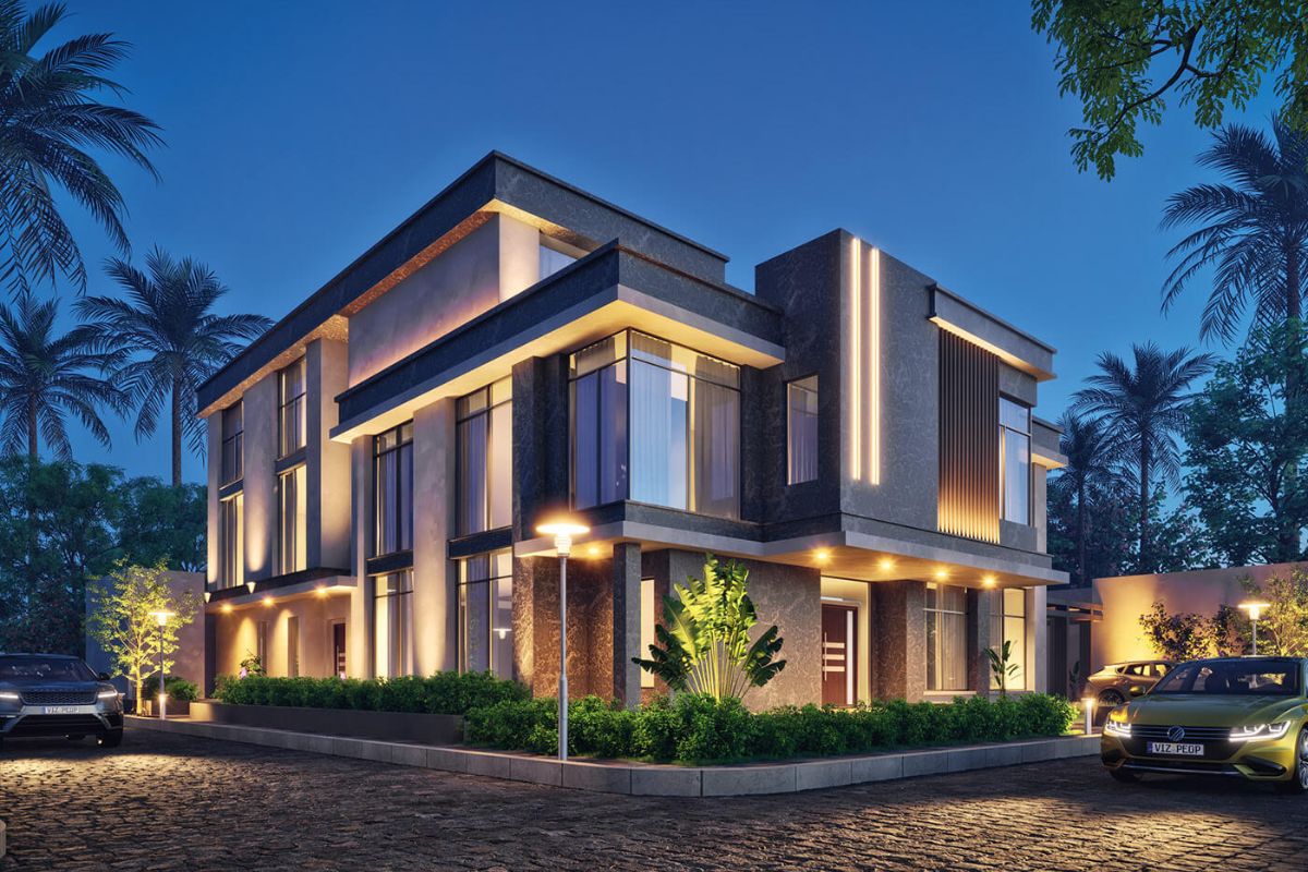 Mẫu biệt thự mái bằng hiện đại phù hợp gia đình nhiều thế hệ (Ảnh: Sưu tầm)