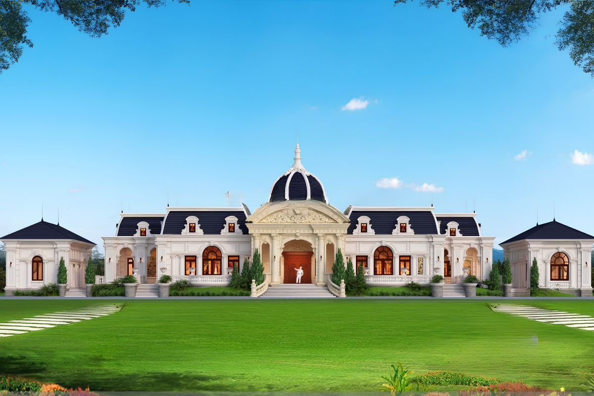 Không cần quá nhiều tầng cao, biệt thự mái Mansard vẫn đủ tạo nên diện mạo bề thế chuẩn kiến trúc châu Âu (Ảnh: Sưu tầm)