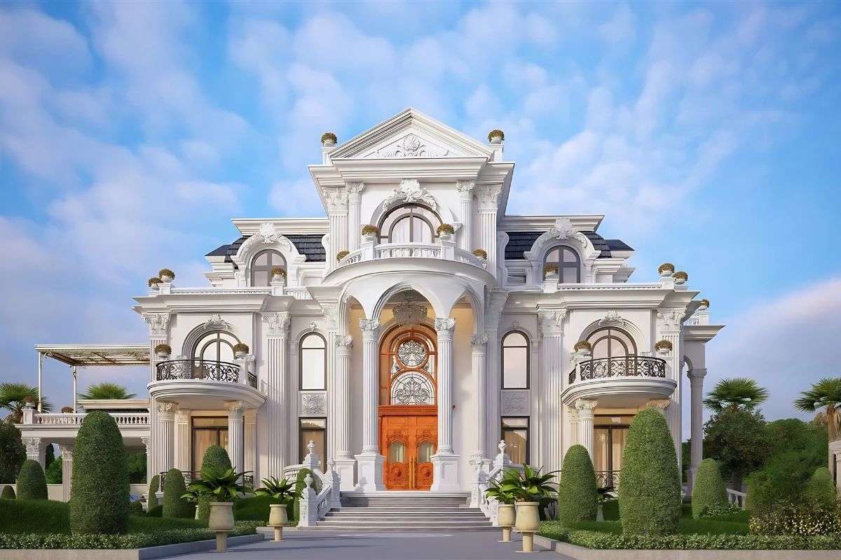 Biệt thự đồng quê Pháp mái Mansard phù hợp với những gia chủ yêu thích cuộc sống yên bình gần gũi thiên nhiên (Ảnh: Sưu tầm)
