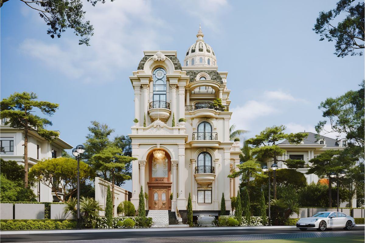 Dù diện tích nhỏ, mẫu biệt thự Mansard đẹp vẫn giữ được vẻ ngoài sang trọng và đầy cuốn hút (Ảnh: Sưu tầm)