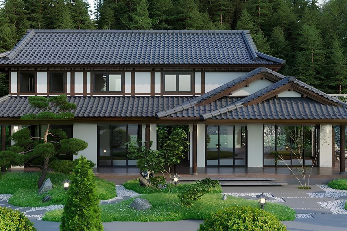 Biệt thự 2 tầng mái Nhật – mẫu biệt thự mái Nhật đẹp được ưa chuộng nhất hiện nay (Ảnh: Sưu tầm)