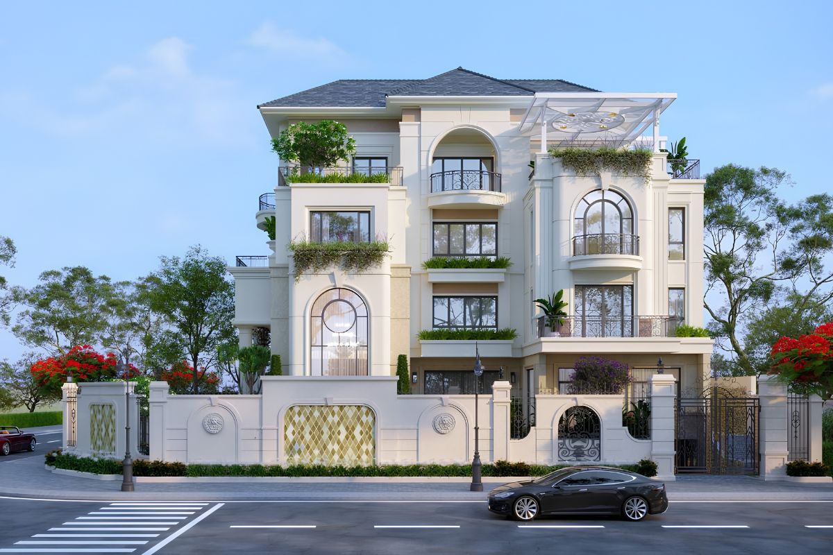 Biệt thự mái Nhật 4 tầng – không gian sống đẳng cấp giữa đô thị (Ảnh: Sưu tầm)
