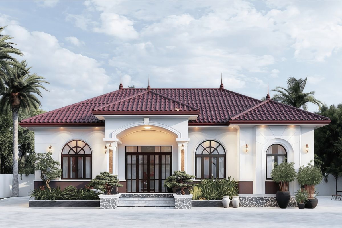Biệt thự mái Nhật phong cách châu Âu – đẳng cấp từ hình khối đến vật liệu (Ảnh: Sưu tầm)