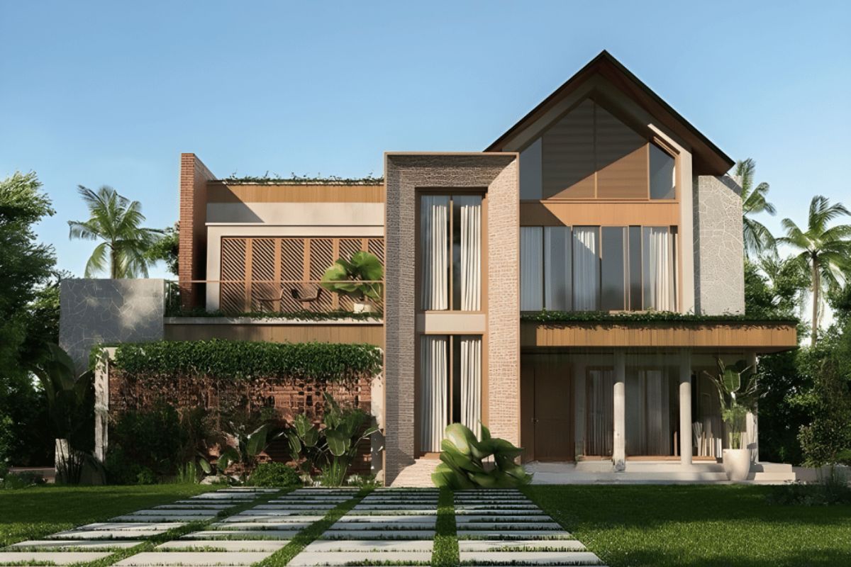 Biệt thự mái Thái hiện đại là xu hướng được nhiều gia chủ trẻ lựa chọn năm 2026 (Ảnh: Sưu tầm)