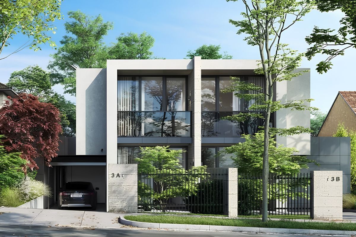 Biệt thự song lập là gì? Ưu nhược điểm, xu hướng năm 2026 12 Biệt thự song lập 2 tầng – lựa chọn tối ưu chi phí cho gia đình trẻ hiện đại (Ảnh: Sưu tầm)