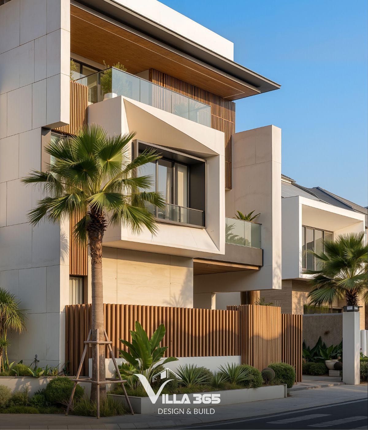 Inner Calm Villa - Biệt thự cân bằng đặc – rỗng linh hoạt, đưa trải nghiệm nghỉ dưỡng vào không gian sống 9 Bảng vật liệu đá – kính – gỗ tạo nên sự cân bằng giữa độ bền và cảm xúc không gian