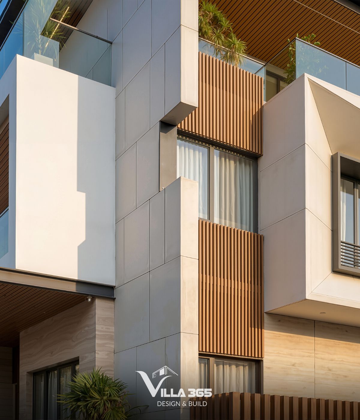 Inner Calm Villa - Biệt thự cân bằng đặc – rỗng linh hoạt, đưa trải nghiệm nghỉ dưỡng vào không gian sống 10 Lam dọc được sử dụng như một giải pháp kiểm soát riêng tư và điều tiết ánh sáng hiệu quả