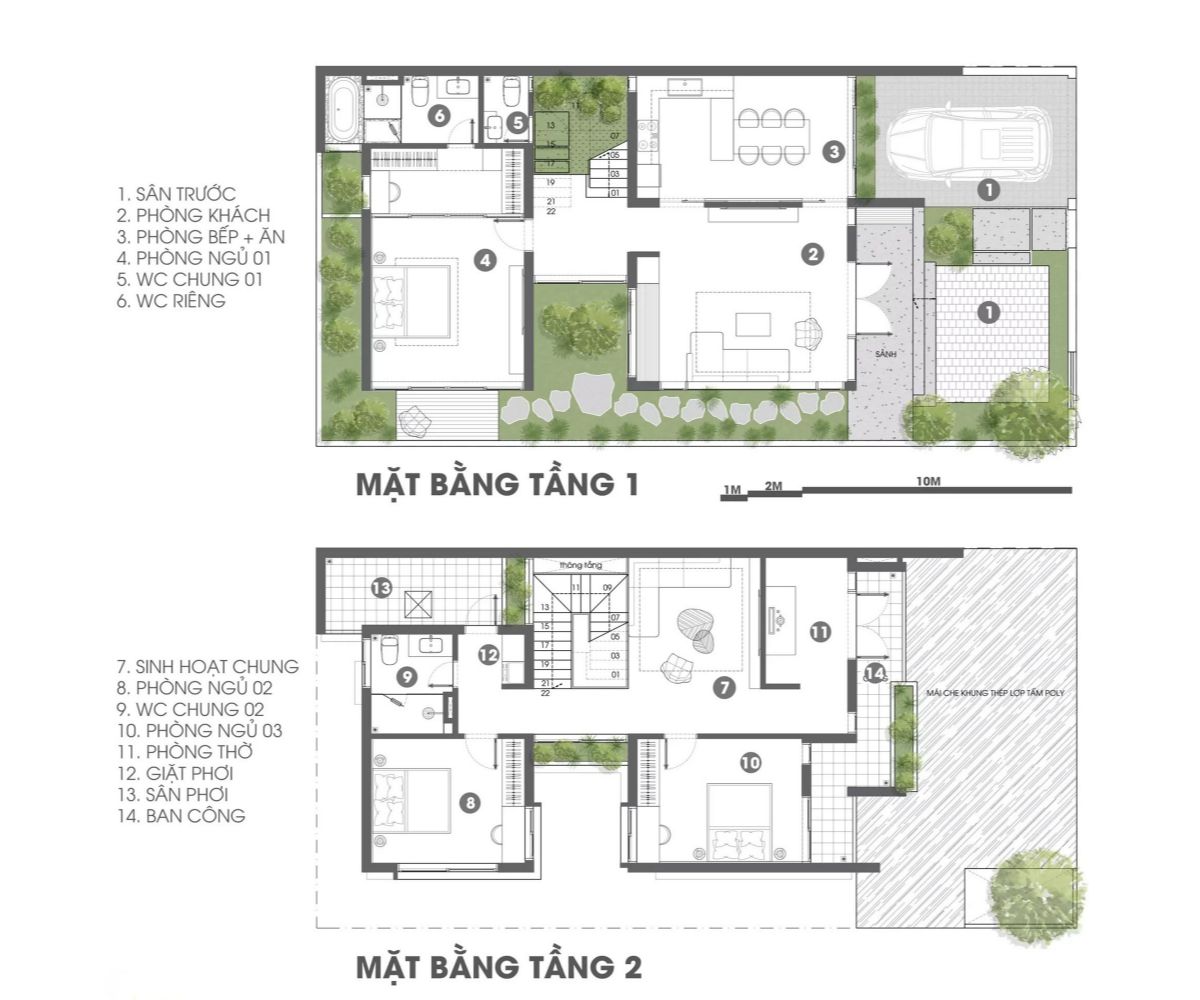 Mặt bằng biệt thự 250m2 2 tầng 10x20m là lựa chọn cân bằng giữa chi phí và công năng (Ảnh: Sưu tầm)