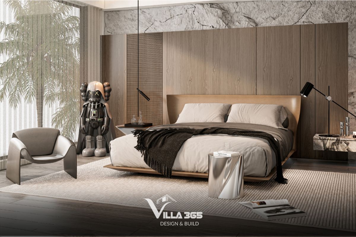 Thiết kế nội thất biệt thự The Garden Villa mang tinh thần Zen và dấu ấn bản địa 9 Nội thất được tiết chế tối đa nhưng vẫn đảm bảo đầy đủ công năng sử dụng
