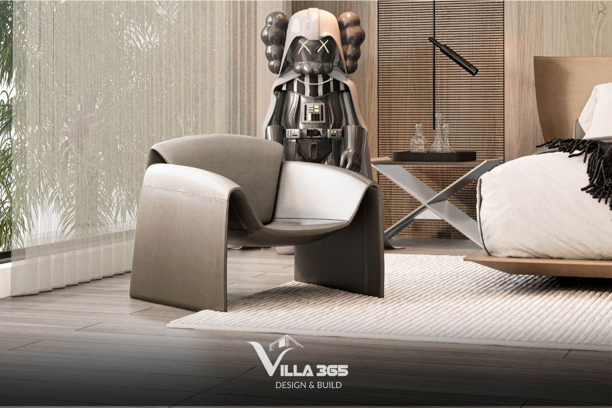 Thiết kế nội thất biệt thự The Garden Villa mang tinh thần Zen và dấu ấn bản địa 10 Từ mảng tường gỗ đến chiếc thảm dệt đều góp phần tạo nên một "góc trú ẩn" đậm chất cá nhân nhưng vẫn phảng phất hơi thở của tinh hoa thủ công địa phương