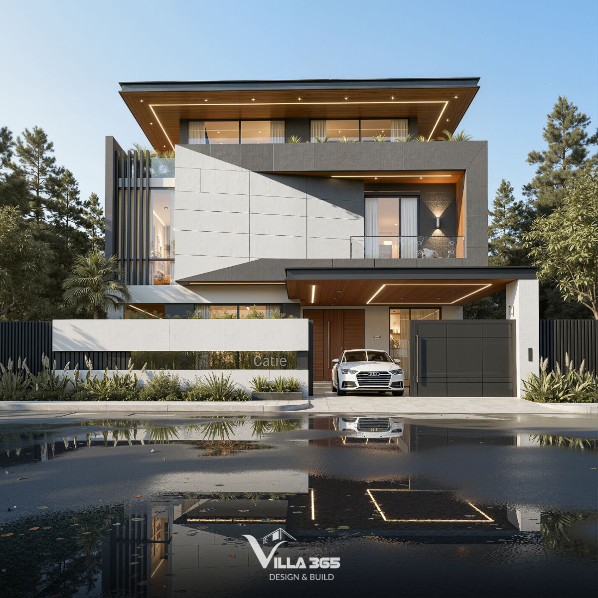 Palm Tree Villa – Biệt thự 3 tầng đánh thức ký ức tuổi thơ bên những tán cọ 1 The Palm Tree Villa là nơi những hoài niệm tuổi thơ ẩn mình trong khối kiến trúc hiện đại
