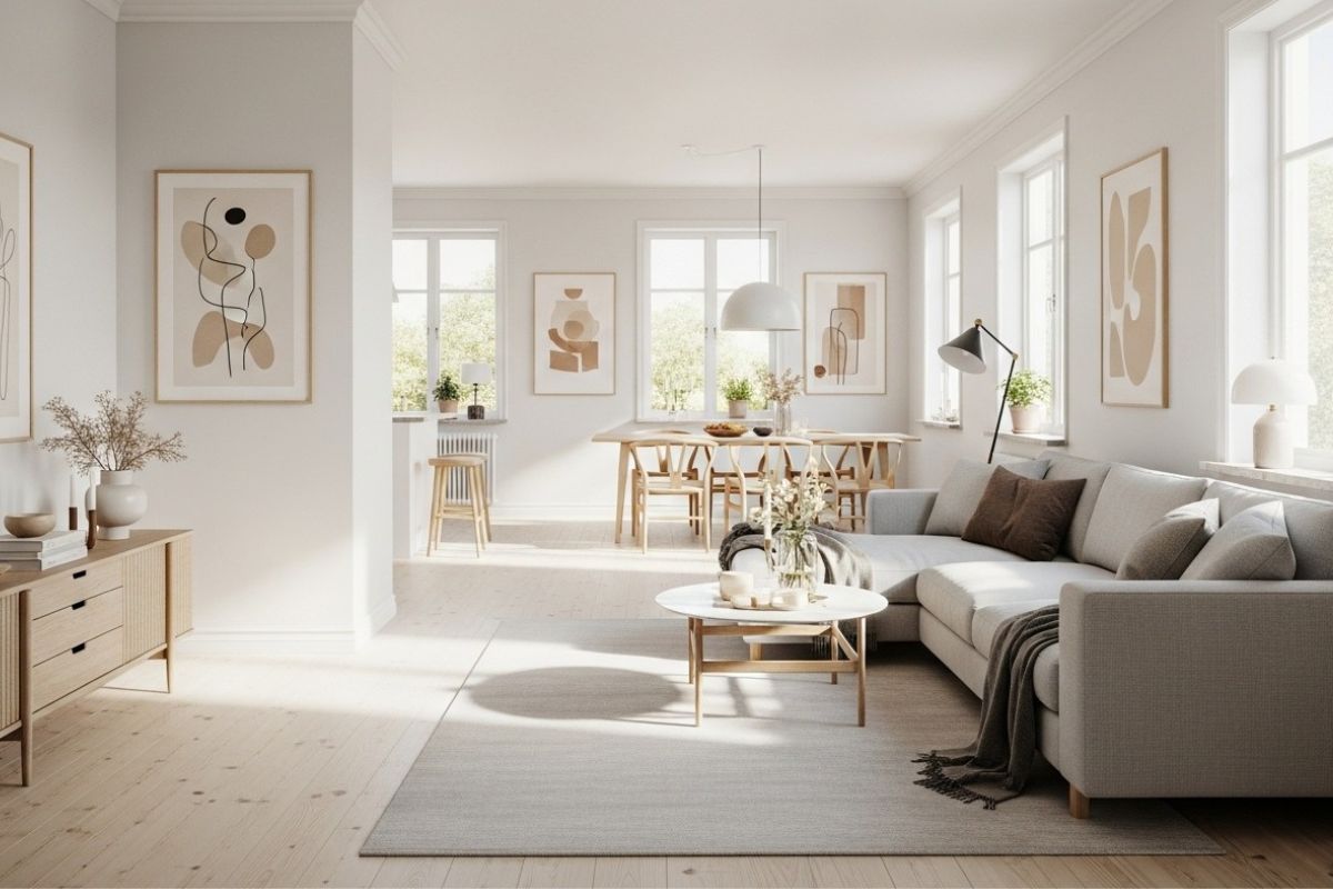 Scandinavian là lựa chọn lý tưởng cho những ai yêu thích nội thất biệt thự tối giản nhưng ấm cúng (Ảnh: Sưu tầm)