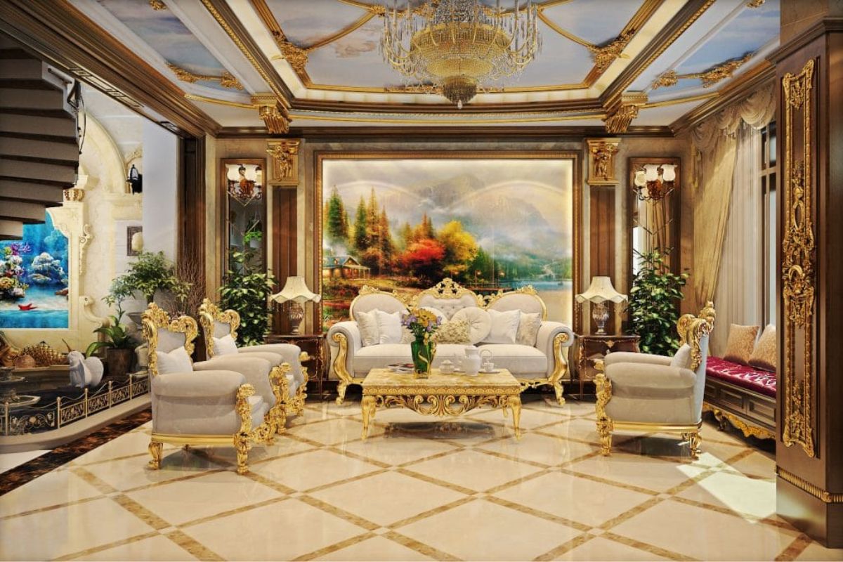 Nội thất biệt thự phong cách cổ điển chinh phục gia chủ bằng nghệ thuật đối xứng, phào chỉ tinh xảo và chất liệu cao cấp chuẩn châu Âu (Ảnh: Sưu tầm)