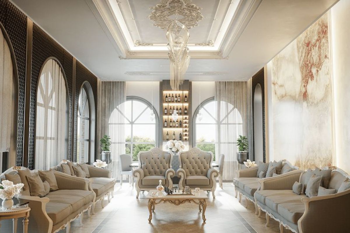 Thiết kế nội thất biệt thự cổ điển Pháp 2 tầng nổi bật với vẻ đẹp lãng mạn, thanh lịch và đầy nghệ thuật (Ảnh: Sưu tầm)