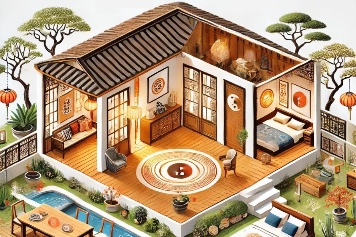 Mẫu biệt thự 1 trệt 1 lầu mái Thái đẹp sang trọng 2026 27 Sự hài hòa giữa công năng và phong thủy góp phần mang lại không gian sống cân bằng, thuận tiện và an tâm (Ảnh: Sưu tầm)