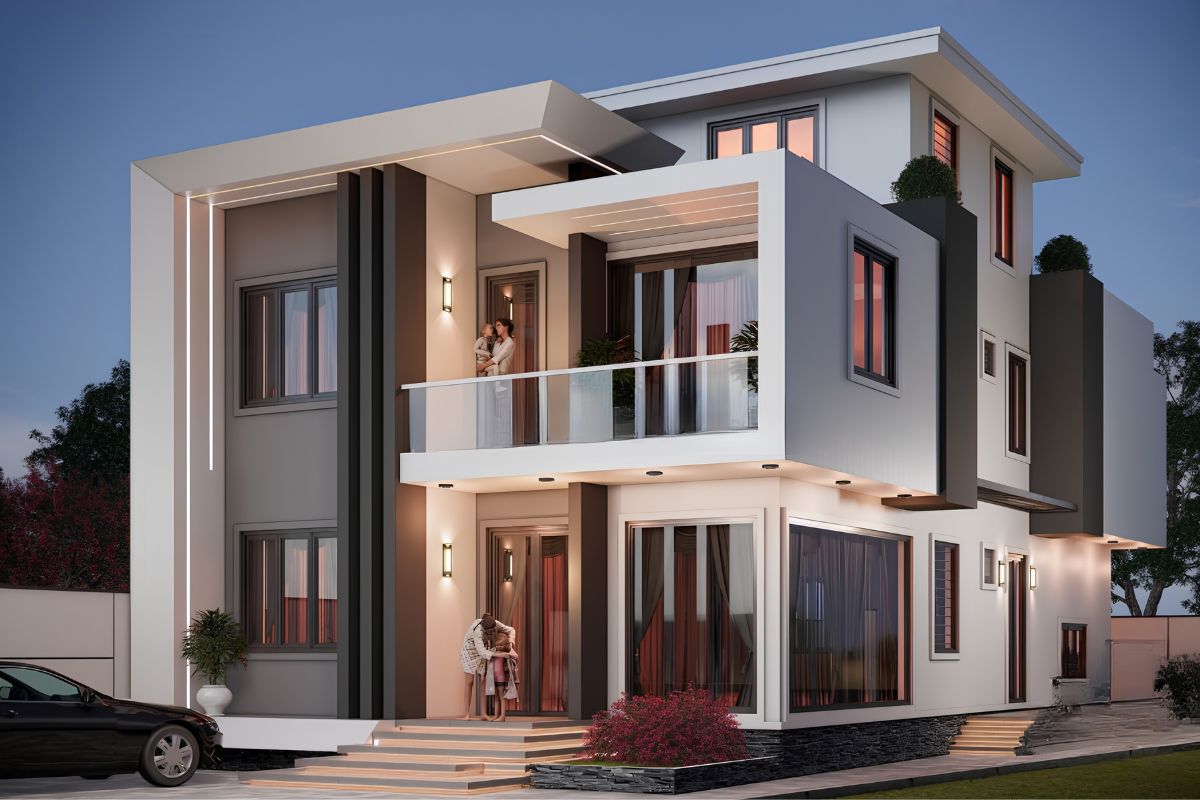 Để đảm bảo độ bền lâu dài, quá trình thiết kế và thi công biệt thự 2 tầng 1 tum cần đặc biệt chú trọng đến giải pháp chống thấm và tính toán kết cấu chịu lực (Ảnh: Sưu tầm)