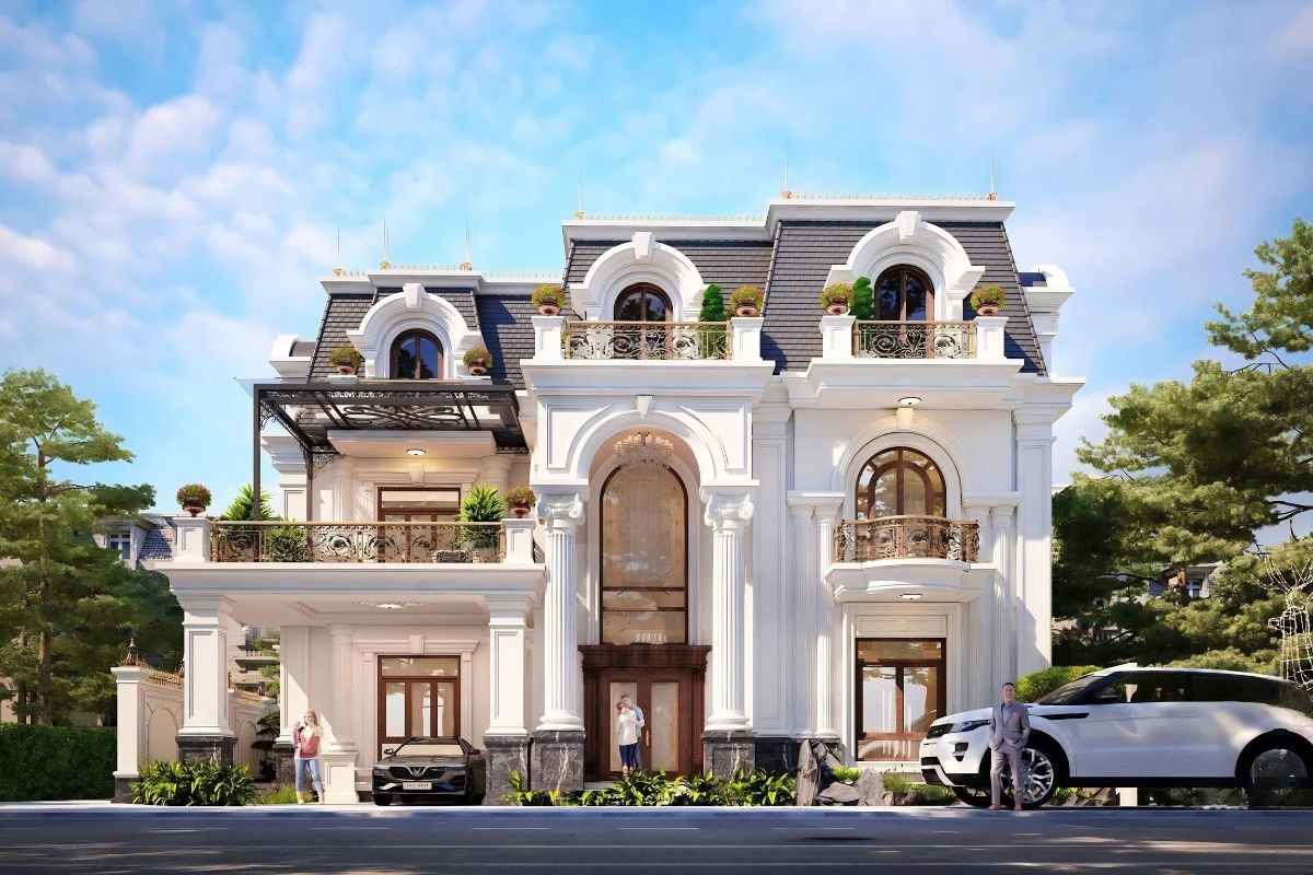 Các chi tiết kiến trúc được tiết chế hợp lý giúp công trình vừa bề thế vừa tinh tế (Ảnh: Sưu tầm)
