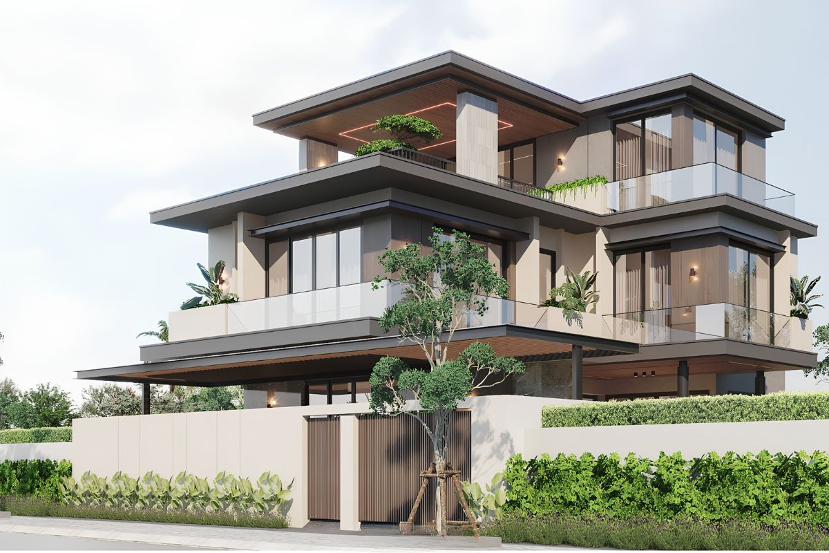 Mẫu 4 phòng ngủ đáp ứng tốt nhu cầu sinh hoạt của gia đình nhiều thế hệ (Ảnh: Sưu tầm)