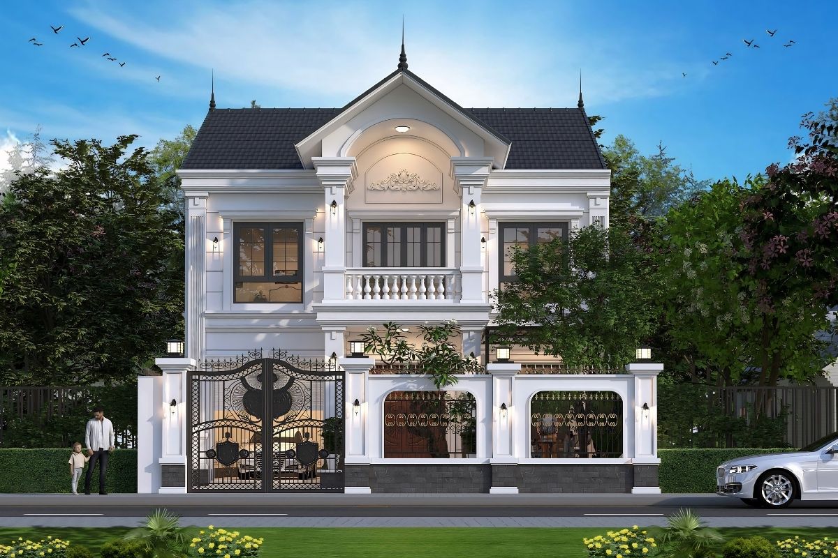 So với nhà 3–4 tầng, biệt thự 2 tầng 4 phòng ngủ giúp tối ưu ngân sách đầu tư và rút ngắn đáng kể thời gian thi công  (Ảnh: Sưu tầm)