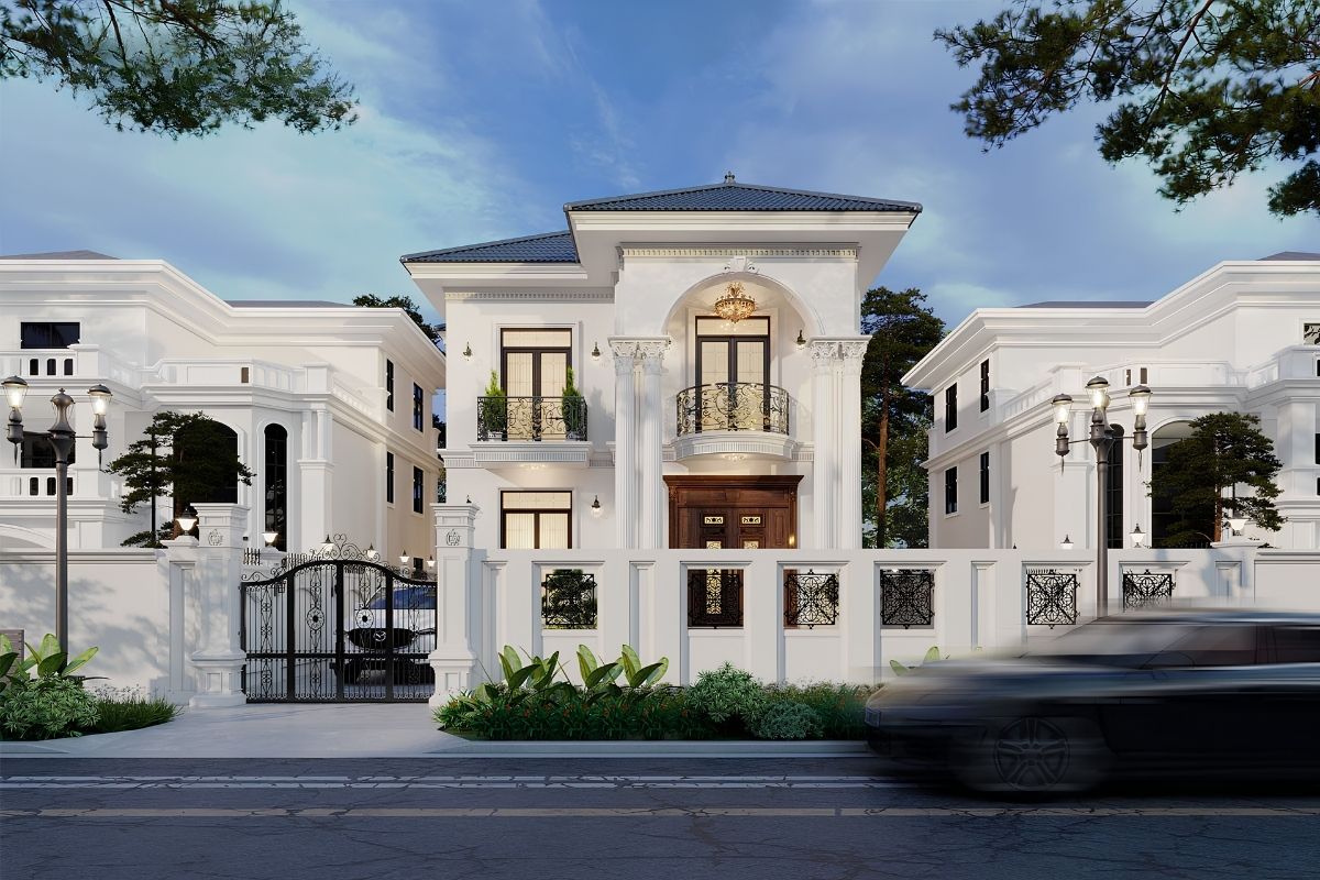 Biệt thự 2 tầng 4 phòng ngủ tân cổ điển là sự cân bằng giữa sang trọng và tiện nghi (Ảnh: Sưu tầm)