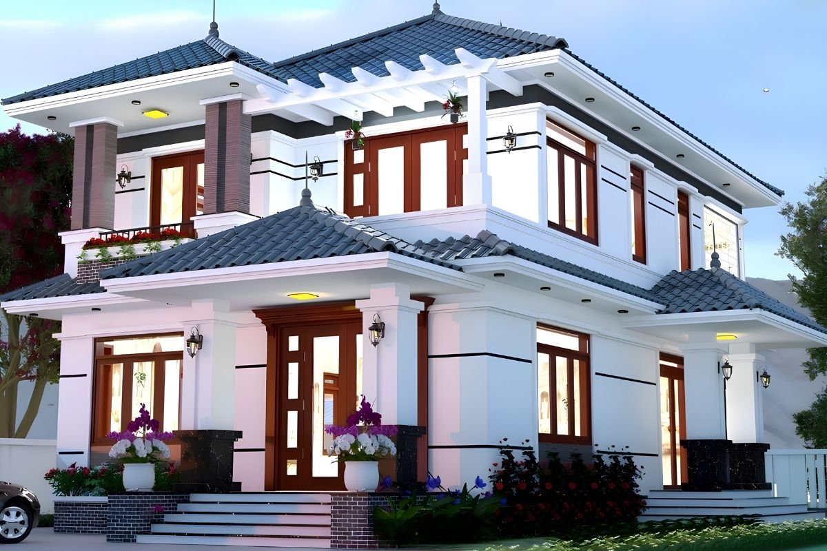 Từ phong cách kiến trúc đến giải pháp công năng, biệt thự 2 tầng 4 phòng ngủ luôn là lựa chọn phù hợp cho nhiều gia đình hiện đại (Ảnh: Sưu tầm)