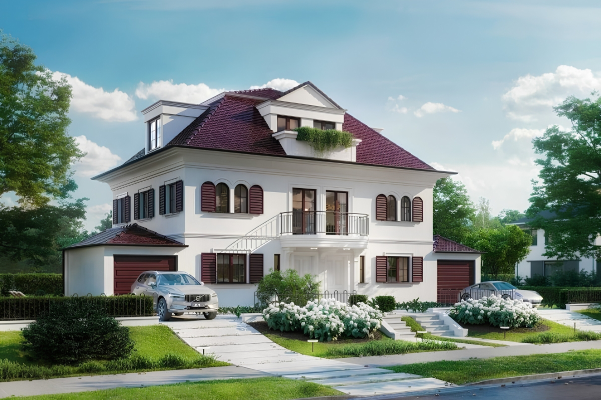 25+ Mẫu biệt thự 2 tầng phong cách Indochine đẹp lãng mạn & báo giá 2026 25 Không gian hầm có thể linh hoạt bố trí gara, kho hoặc phòng kỹ thuật (Ảnh: Sưu tầm)
