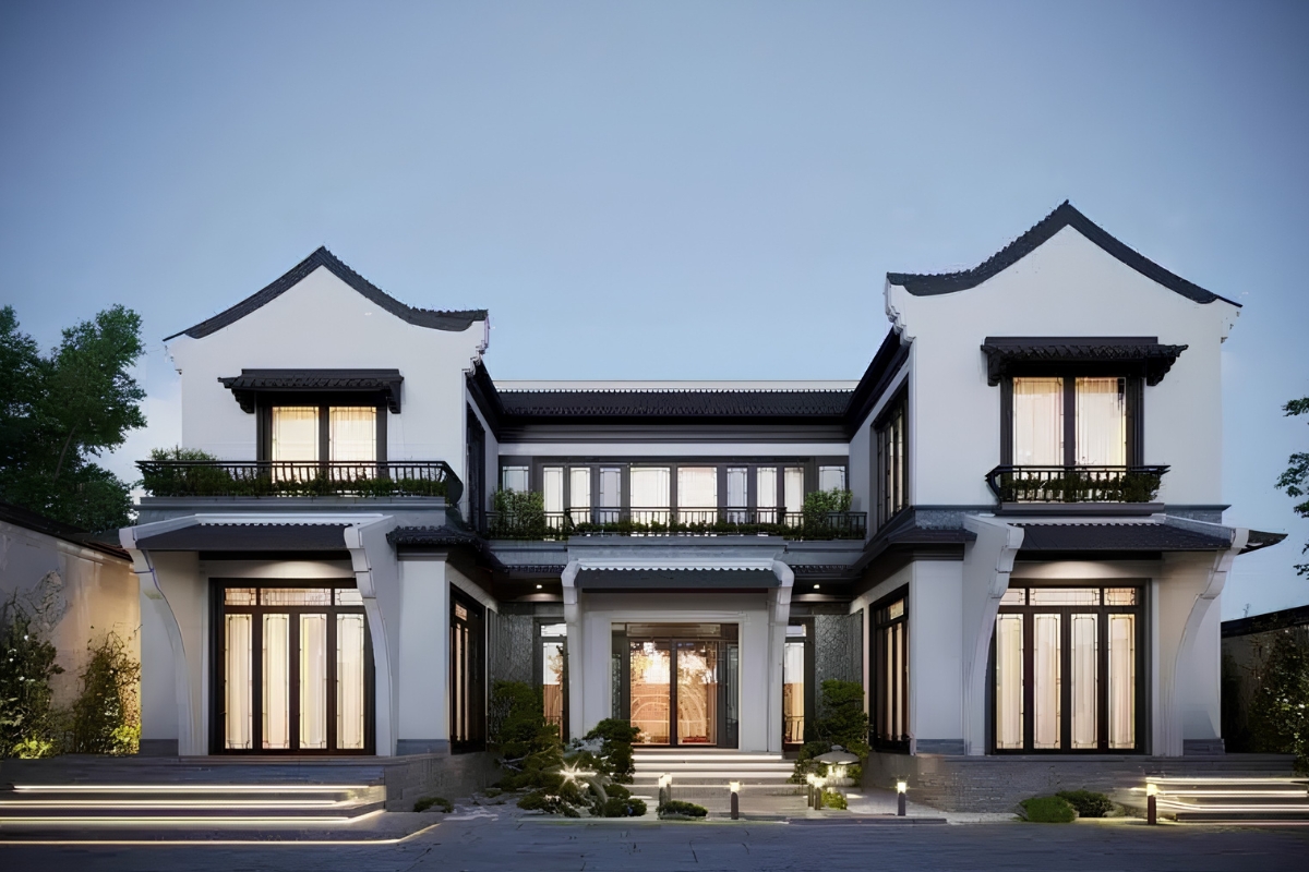 25+ Mẫu biệt thự 2 tầng phong cách Indochine đẹp lãng mạn & báo giá 2026 39 Không gian rộng rãi giúp nâng cao chất lượng sống và sự riêng tư (Ảnh: Sưu tầm)
